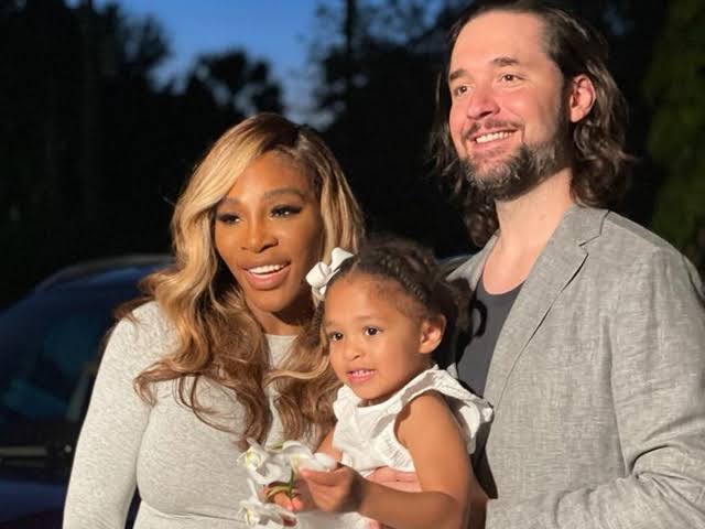 Serena Williams, Alexis Ohanian and their daughter Alexis Olympia