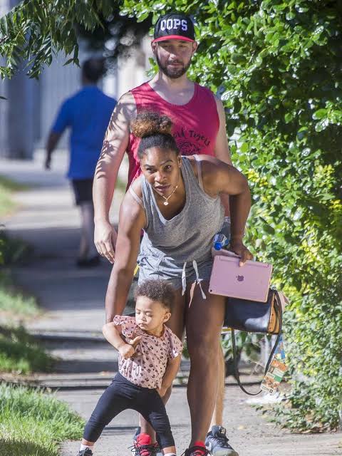Serena Williams, Alexis Ohanian and their daughter Alexis Olympia